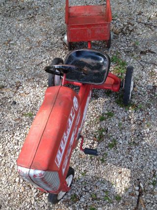 Vintage Murray Pedal Tractor and Payload Trailer 7