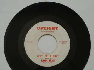 Rare Northern Soul Funk RHON SILVA Get it Right / Got To Have VG UPTIGHT 45 HEAR 3