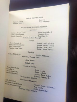 Tuskegee Institute vintage leather graduation booklet 1960 3