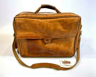 Hartmann Vintage Leather Overnight Suitcase Business Carryon Luggage W/keys