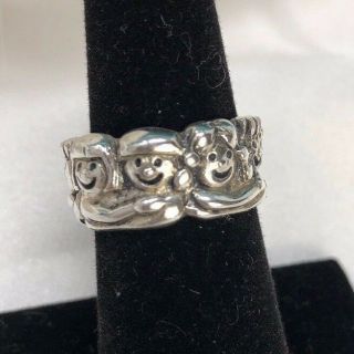 Children Of The World Ring Mexico Efs 925 Sterling Silver Sz 7 Htf Rare Vintage