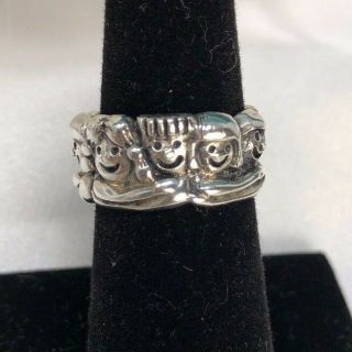 Children of the World Ring Mexico EFS 925 Sterling Silver Sz 7 HTF Rare Vintage 3