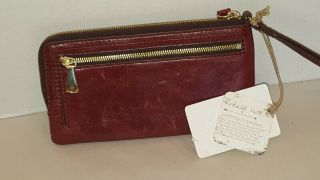 HOBO Mila Brown Vintage Hide Leather Zip Phone Clutch Wallet Wristlet NWT $98.  00 2