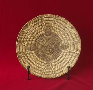 Antique Pima Basket Tray Southwest Native American Indian 12 3/4 "