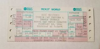 Stevie Ray Vaughan - Vintage 1986 Concert Ticket - Detroit Show /