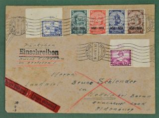 Rare Germany Stamps Cover 1933 Welfare Fund Se - Tenant,  Wagner Registered (p40)