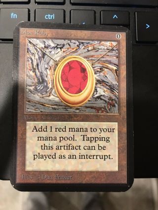 1x Ce Mox Ruby - Mtg - Collectors Edition Cut Corners - Magic The Gathering