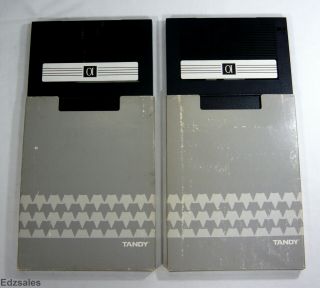 2 Vintage Tandy 10 Extra Large Floppy Disk Cartridges
