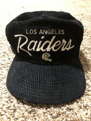 Vintage Los Angeles Raiders Sports Specialties Corduroy Strapback Hat