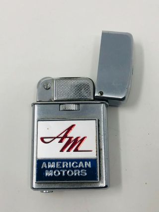 Vintage Amc Amx American Motors Sarome Gas Lighter Chrome Rambler