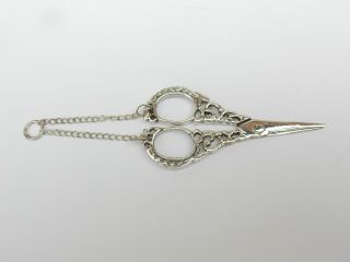 Victorian Silver Sewing Scissors Chatelaine 7grams Solid Silver
