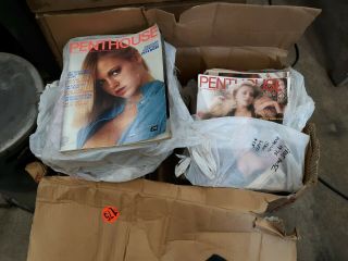 playboys penthouse adult magazines vintage approx.  180 issues 1960 s - 1990 s 2