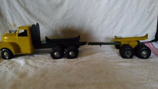 1958 All - American Toy Timber Toter Log Truck Steerable Made In Oregon Rare