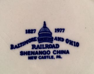 Vintage B & O Railroad Shenango China Footed Bowl Thomas Viaduct 1827 - 1977 6