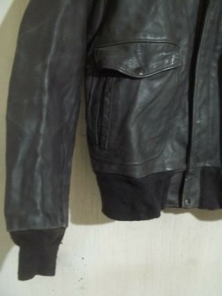 VINTAGE SCHOTT 684SM USA ISSUE LEATHER A2 FLYING JACKET SIZE 46 2