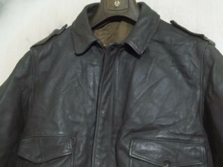 VINTAGE SCHOTT 684SM USA ISSUE LEATHER A2 FLYING JACKET SIZE 46 4