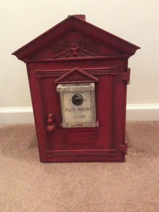 Vintage Patented 1924 Gamewell Fire Alarm Box Station
