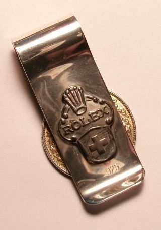 Vintage Sterling Silver Rolex Money Clip 28,  Grams Great Gift Item