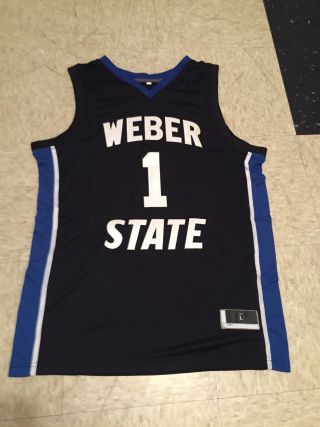 Mens Large Vintage Damian Lillard Weber State Wildcats Ncaa Basketball Jersey