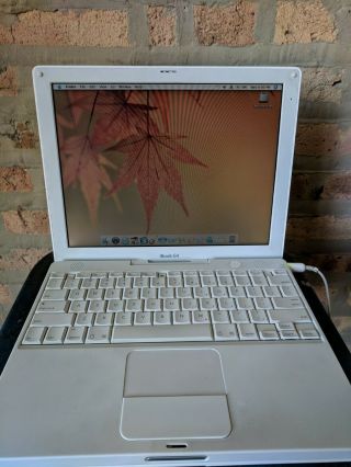 Vintage Apple Laptop Ibook 12.  1 " Laptop - M9846ll/a (july,  2005) 512mb Os X 10.  4