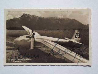 Hanna Reitsch German Aviation Pioneer 1st Female Test Pilot Autograph  Rare