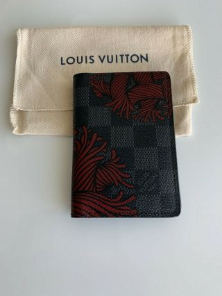 Louis Vuitton Pocket Organizer Limited Edition Damier Tadao Rope Rouge Rare