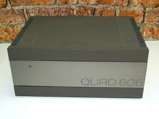 Boxed Quad 606 Vintage Hi Fi Separates Stereo Power Amplifier,  A Uk Mains Lead