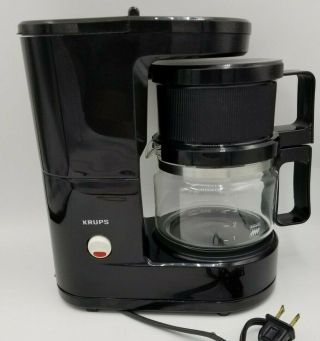 Vintage Krups Brewmaster Jr Black Type 170 4 - Cups Coffee Maker Swiss Gold Filter