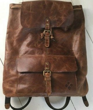 Patricia Nash Atrani Backpack Cognac Distressed Vintage Leather Italy Nwt $229