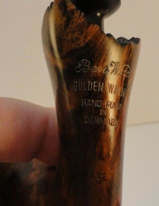 Vintage Hand Made Ben Wade Golden Walnut Pipe 3