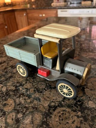 Vintage Tin Pickup Truck - Japanese Friction - Antique Toy Car