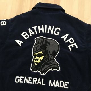 Vtg A Bathing Ape Bape General Made Corduroy Jacket Men 
