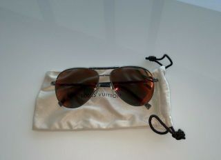 Louis Vuitton Conspiration Pilote Men ' s sunglasses RARE red mirror lens 2