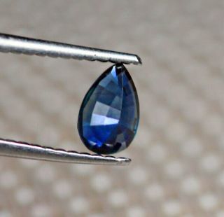 0.  51 CARAT 100 NATURAL,  UNHEATED RARE ELECTRIC BLUE KASHMIR SAPPHIRE - PEAR 3