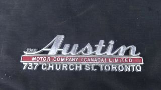 Vintage Austin Dealership Badge Austin Healy Mini Cooper Mg Cambridge A40 A90 Vg