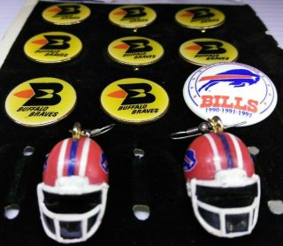 Vintage Buffalo Braves Nba Pin Buffalo Bills Earrings Football Hamlet York
