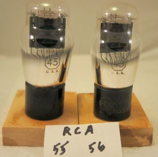 2 45 Rca Radiotron Radio Or Amplifier Vintage Vacuum Tube Etched Base Guaranteed