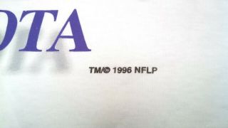 Mens Vintage Minnesota Vikings T - Shirt Large Old Stock 1996 Logo Athletic 3