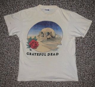 Vintage 1981 Grateful Dead European Tour Concert T Shirt Usa Made Hanes 80s