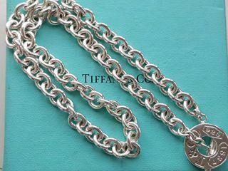 Vintage Rare Tiffany & Co Chunky Link 1837 Toggle Necklace.  Choker Style
