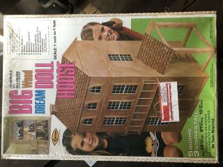 Never Assembled | Vintage Arrow Big Wood Dream Doll House Kit 698 1978