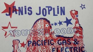 1969 JANIS JOPLIN STEVE MILLER CONCERT HANDBILL FLYER POSTER SICKS STADIUM RARE 6