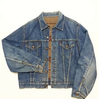 Levis Big E Troy Mills Blanket Lined Denim Jean Jacket Vintage 1960s Made In Usa
