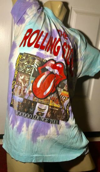 Rolling Stones Vintage Voodoo Lounge 1994 Tour Shirt Concert Tie Dye Tongue