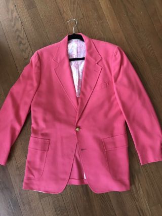 Lilly Pulitzer Vintage Mens Sz 44 Long Nantucket Pink Blazer Sports Jacket Coat