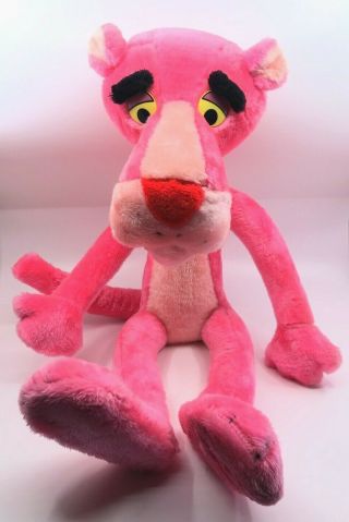 Pink Panther Posable 24 " Plush Mighty Star 1980 Vintage Stuffed Animal