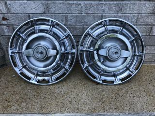 Pair 1959 - 1962 Chevrolet Corvette Spinner Hub Cap 1960 1961 C1 Vintage Hubcaps