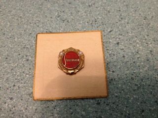 Vtg Studebaker 10k Gold Double Pearl Employee 35 Year Service Award Pin