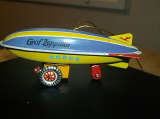 Vintiage Tin Mini Zepplin Made In Germany Zz 3.  50 " L X 1 " W