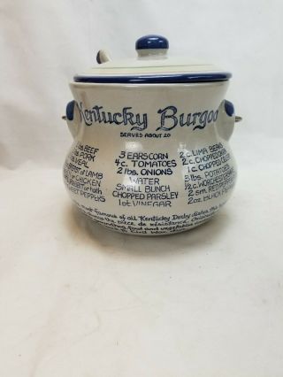 Kentucky Burgoo Pot,  Louisville,  Ky.  Stoneware,  Vintage,  " It 